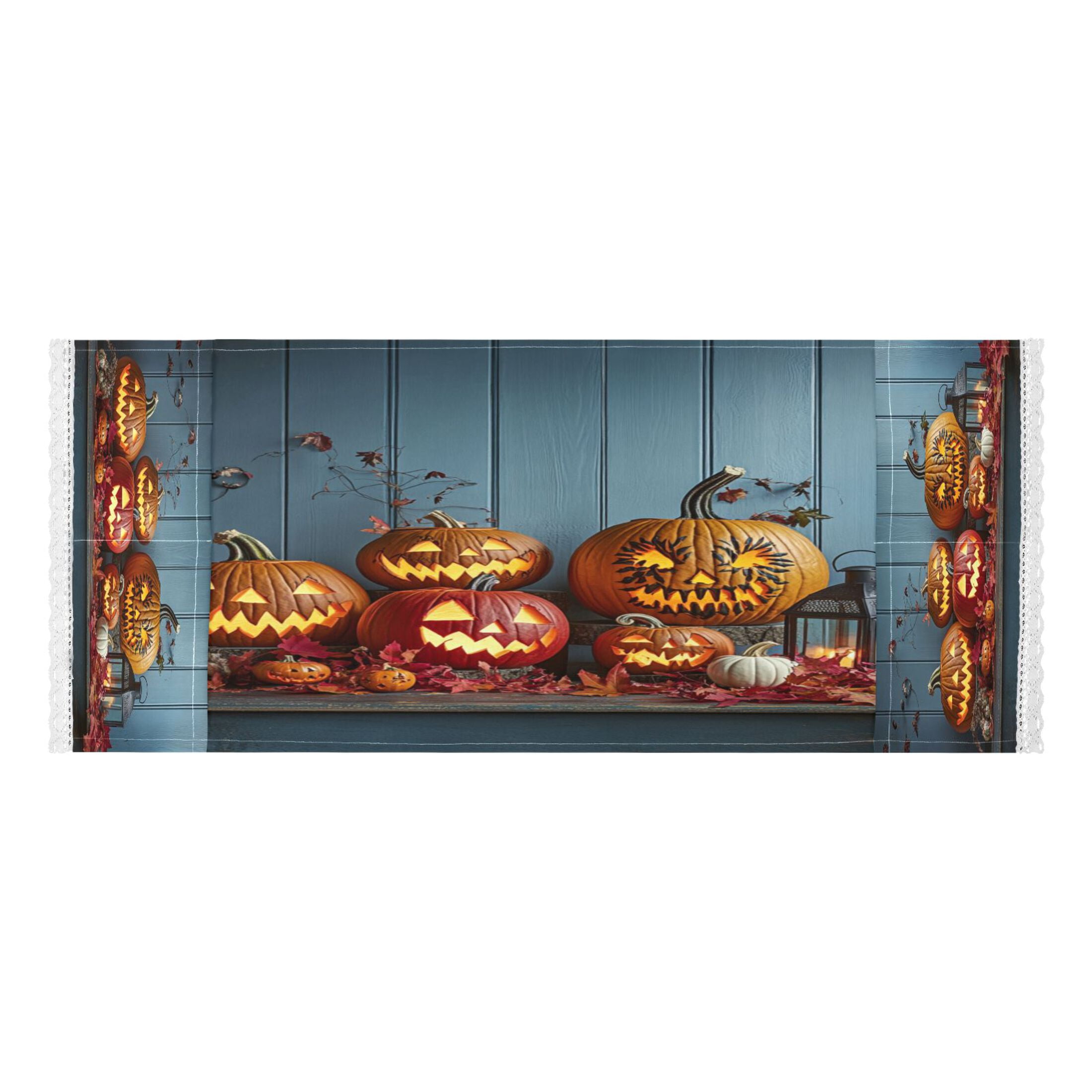 Pumpkins with Different FaceWasher and Dryer Covers Dust-Proof and Oil Resistant Fridge Cover with 4 Storage Pockets Washing Machine Top Cover for Laundry Kitchen Home 51.2 x 22 In