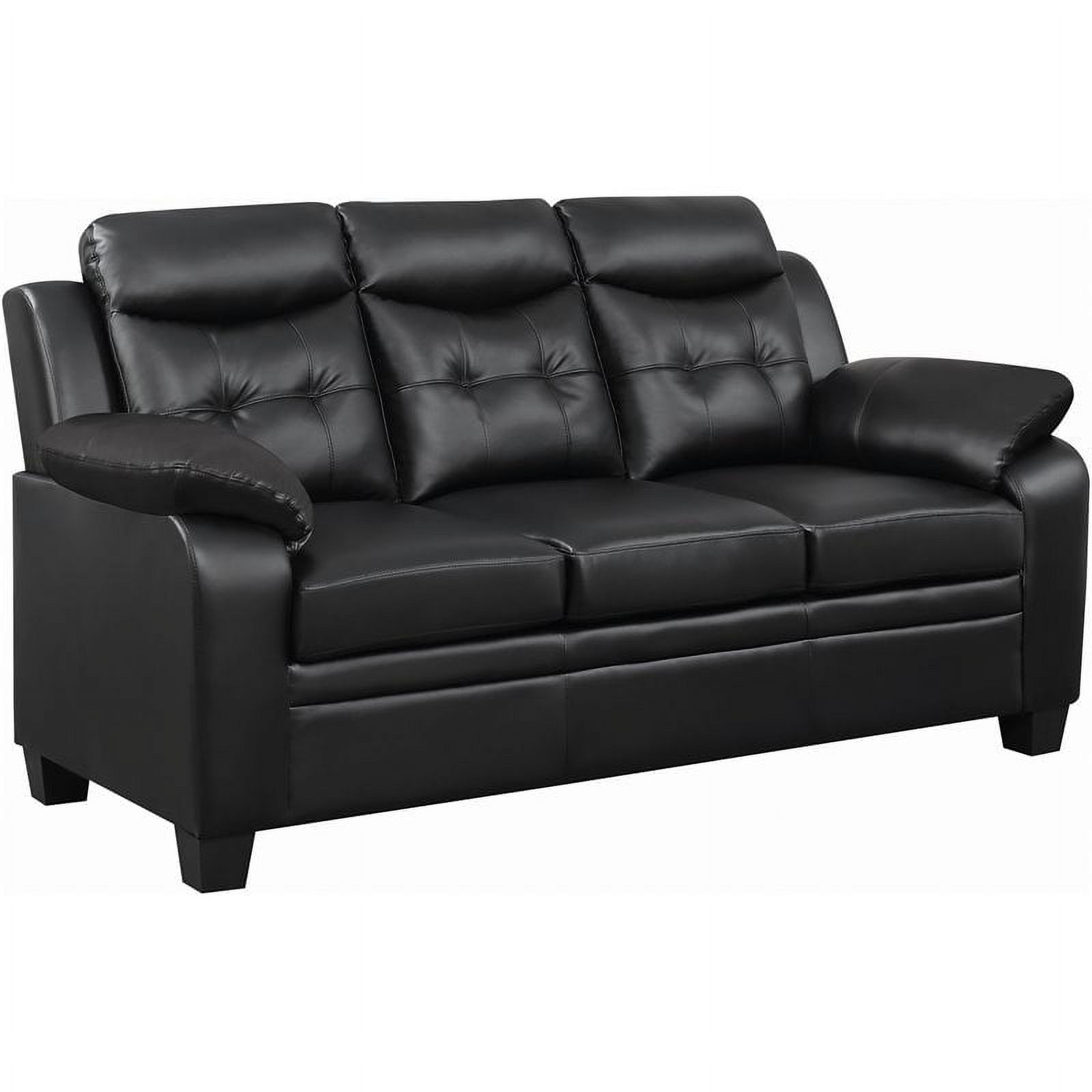 Finley Tufted Upholstered Sofa Black - image 2 of 3