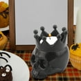 thumbnail image 3 of Happydeer Halloween Crown Skull Candle Holder Votive Tealight Candle Stand Living Room Bathroom Candlestick Decoration Table Centerpiece Ornament (Bronze Coffee), 3 of 13