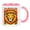 Pink, variant on Lion Theme Ceramic Coffee Mug, I Will Become A King, Colorful Neon Art Ceramic Coffee Cup, Gifts for Wildlife Lovers, Inspirational Gifts for Men and Women