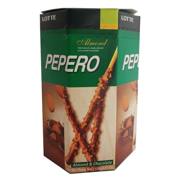 Lotte Pepero Almond & Chocolate Biscuit Sticks, 128 g