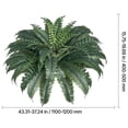 thumbnail image 4 of KFFKFF Artificial Ferns Set of 2, Natural Spread Diameter 43-47 Inch, Large Hanging Boston Ferns, Fake Plant Wall Decor with 50 Branches, Faux Fern for Home and Office (Flowerpot Not Included), 4 of 9