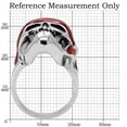 thumbnail image 2 of Luxe Jewelry Designs Women's Stainless Steel Skull Shaped Ring with Red Epoxy - Size 6 (Pack of 2), 2 of 4