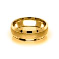 Solid 18k Yellow Gold Polished Stone Stylish Center Line Wedding Rings