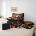 thumbnail image 6 of Castle Fairy Teens Gothic Skull Bedding Comforter Set 7pcs,Botanical Mushroom Flowers Queen Bedding Sets Super Cozy,Vintage Aesthetic Queen Sheet Sets,Breathable Home Decor,Reversible, 6 of 8