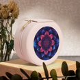 thumbnail image 6 of Naloa Bohemian Vintage Pattern Round Jewelry Box, Travel Jewelry Organizer, 3.9 x 3.9 x 2in Jewelry Storage Box for Women-Pink, 6 of 7