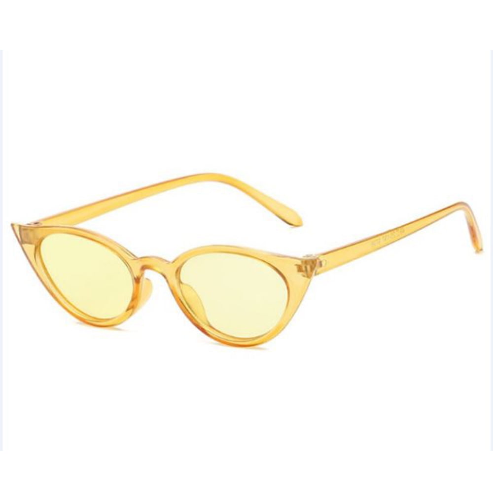 3 PAIR Yellow Cat Eye POLARIZED Sunglasses Retro Classic Vintage Design WoMen e
