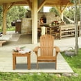 thumbnail image 2 of Ktaxon Folding Wooden Adirondack Chair and Square Side End Table, Fir Wood Natural, 2 of 8