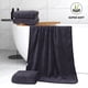 thumbnail image 5 of Toallas de baño Cosy Family, 4 unidades, microfibra, 69 x 137 cm, color gris oscuro, 5 of 7