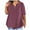 Wine, variant on T-Shirt for Women Plus Size V-neck Solid Color Short Sleeve Oversized T-shirt Top Blue 3XL