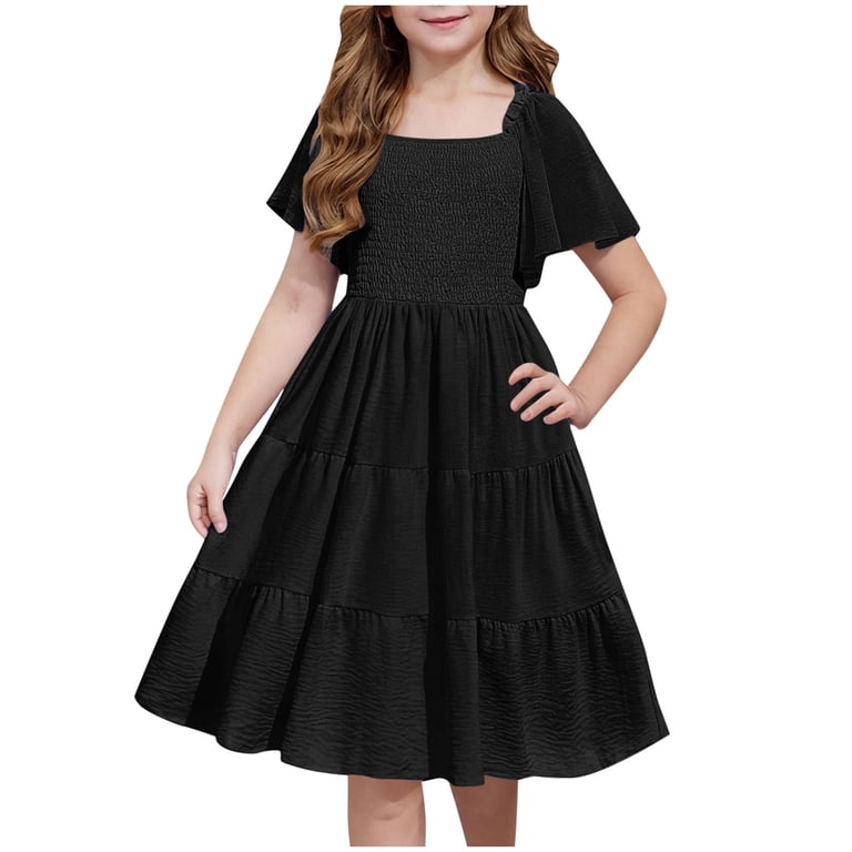 big girls black dress Bonnie Jean Big Girls' Hipster Dresses, Gold/Black Plaid (4) – Rafaelos main image 1