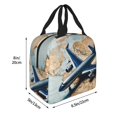 Bingfone Airplane World Map Adventure Print Lunch Bag Insulated Lunch