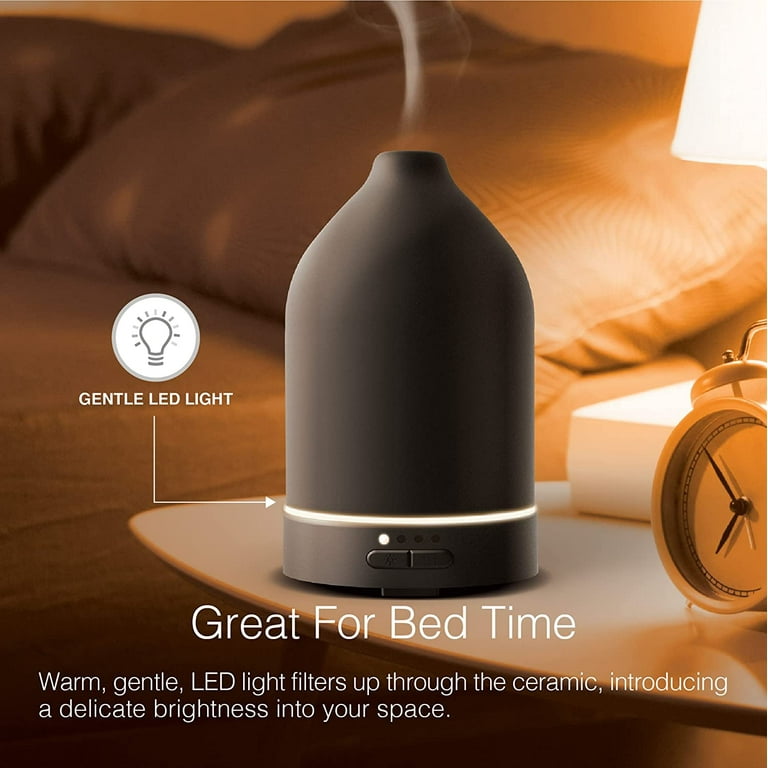Brookstone Ceramic Diffuser Essential Oil Diffuser 60ml Tank