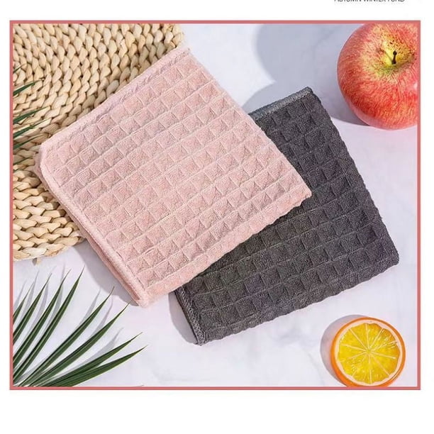 3 uds toalla para platos de tejido Waffle, paños para platos de 30*30cm para cocina, toallas de mano de cocina suaves y absorbentes para limpiar el hogar,