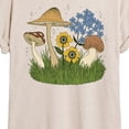 thumbnail image 3 of Instant Message - Mushrooms and Flowers - Juniors Oversized Graphic T-Shirt, 3 of 6