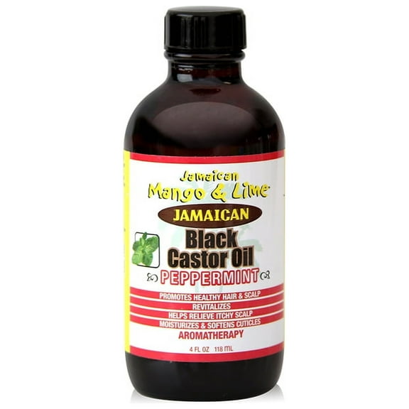 Jamaican Mango & Lime - Jamaican Black Castor Oil [Peppermint] 4 Oz. * BEAUTY TALK LA *
