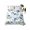 White Blue, variant on California King Flat Sheet 108"x98", Spring Blue Floral Soft Lightweight Bedding Flat Sheets Only, Ombre Garden Flower Botanical Blooms Brushed Microfiber Top Bed Sheet, Breathable Bedsheets