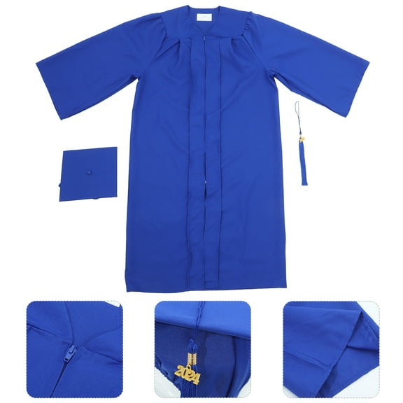 OATIPHO graduation tassel stole set Graduation Gown and Cap Set Blue 1 Set