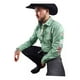 thumbnail image 1 of Camisa Ariat Bordado Tricolor Con Bandera Mex/usa En Espalda, 1 of 2