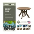 thumbnail image 3 of Round Dining Table - Weatherwood & Tudor Brown - UV-Proof Outdoor Furniture, 3 of 7