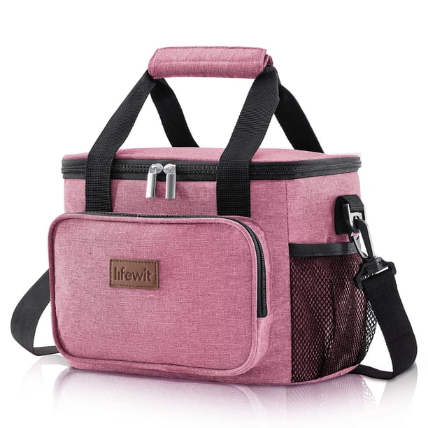 Lonchera Lifewit, grande, aislante, 9 litros, rosa, 12 latas