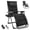 Black, variant on SHOUFTW Padded Zero Gravity Lounge Chair with Detachable Cushion & Side Tray, Folding Reclining Patio Chair, Outdoor Lawn Lounger, Black