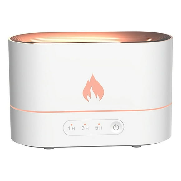 Flamme Diffuseur D'air Flamme Aroma Diffuseur Home USB Ultrasonique Atomisant Humidificateur Flamme Diffuseur Huile Essentielle Blanc