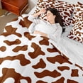 thumbnail image 4 of Homewish Farmhouse Cow Print Bedding Comforter Set 7 Pieces for Teens,Rustic Animal Cattle Full Bedding Set Lightweight,Abstract Geometric Fitted Sheet Flat Sheet,Breathable Home Decor, 4 of 8