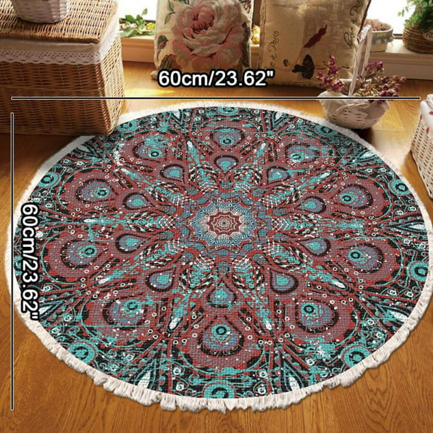 Round Area Rug Living Room Carpet Non, How Do You Measure A Round Area Rug Size
