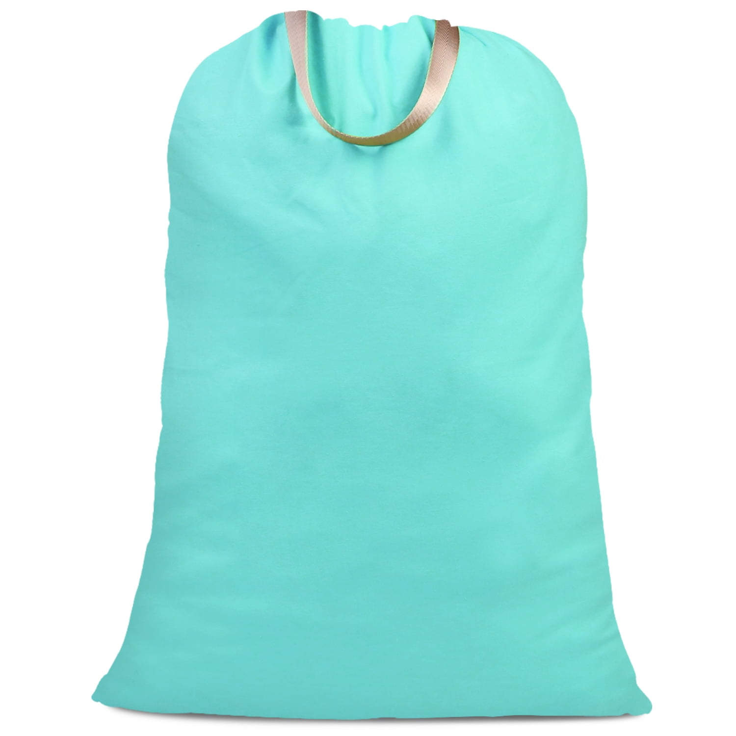 SANFERGE Cotton Canvas Laundry Bag with Handles & Drawstring Straps