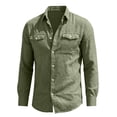 thumbnail image 6 of Vetsdori Mens Pocket T-Shirts Long Sleeve Summer Cotton Button Down Outdoor Linen Casual Plain Travel Tops for Men, 6 of 8