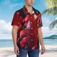 thumbnail image 3 of Pofeuu Berry Infused Refreshment Print Hawaiian Shirt for Men Sleeves Casual Button Down Summer Beach Dress Shirts T-Shirts,Medium, 3 of 7