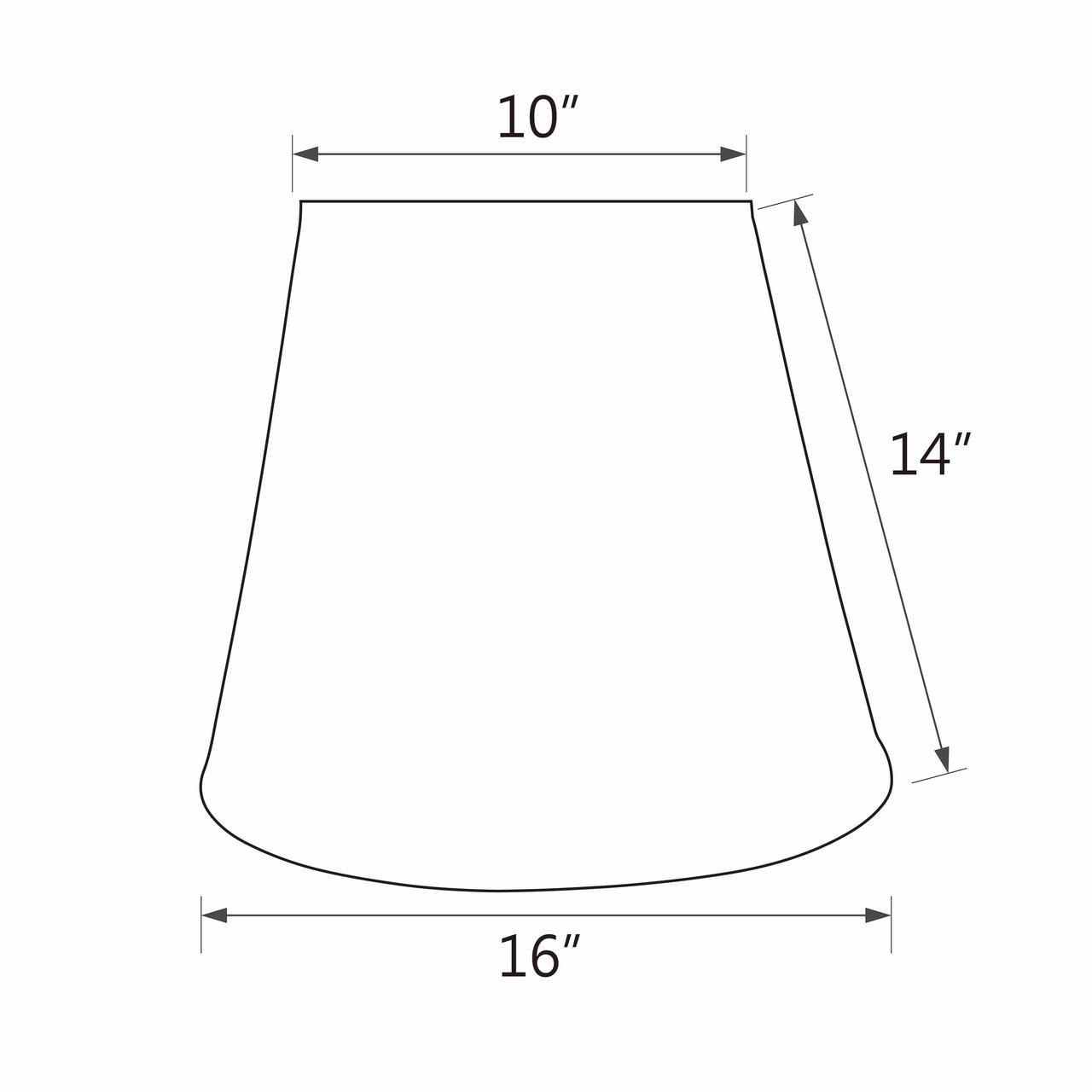 Aspen Creative 35002 16'' Cotton Empire Lamp Shade
