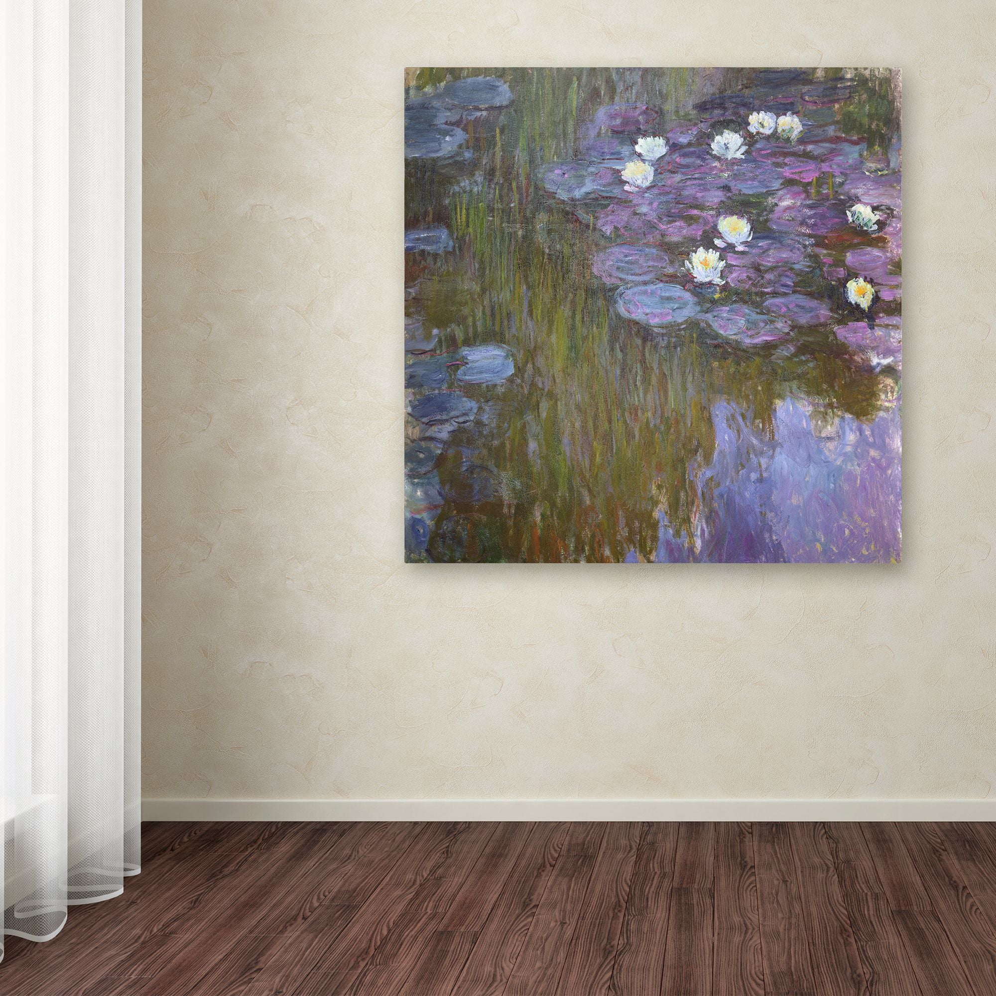 Trademark Fine Art 'Waterlilies I' Canvas Art by Claude Monet