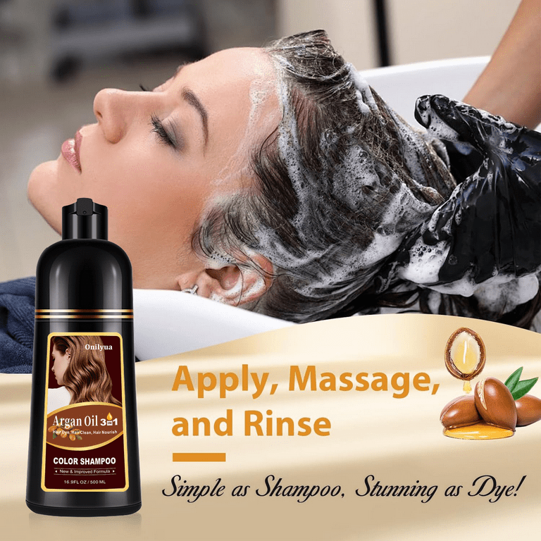 Cherry Brown Hair Dye with Argan Oil - 3 in 1 Semi-Permanent
