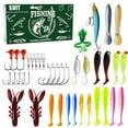 thumbnail image 2 of TIELUTT Trousse de Pêche Comprend pour Eau Salée Eau Douce Truite Ensemble de Pêche C Poids pour Eau Salée Assortiment d'Hameçons Gig Harnais de Chasse Rig Harnais Rampant, 2 of 4