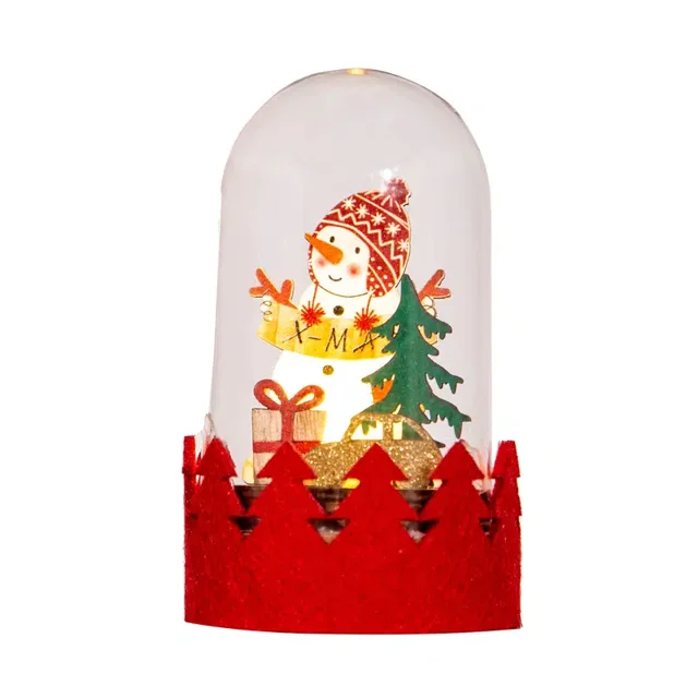 1pc LED Mini Christmas Lantern, 4.3"x2.3" Christmas Decoration, Exquisite Ornament, Christmas LightsSnowmanNosize Gao Jinjia unisex