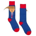thumbnail image 2 of Adult Ugly Christmas Sweater Socks (Trump 3D Real Hair), 2 of 3