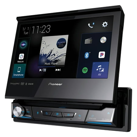 Pioneer - 7" Motorized Android Auto™ and Apple CarPlay® Bluetooth® Digital Media (DM) Receiver - Black