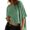Laurel green, variant on Women's T-shirt Round neck short-sleeved casual tops Elegant solid colour T-shirt tops
