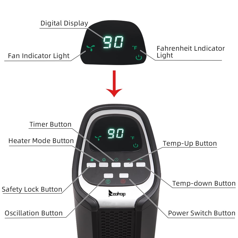 ZOKOP Space Heater / Infrared Heater - Walmart.com