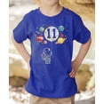 thumbnail image 2 of 11th Birthday Rocket Astronaut Themed Shirt with Moon Balloon and Planets for Boys & Girls Vintage Royal Shirt Youth Large, 2 of 5