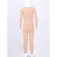 thumbnail image 4 of CHICTRY Kids Girls Thermal Underwear Long Sleeve Base Layer Tops with Pantyhose Ballet Gym Outfit Nude B 6, 4 of 7