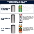 thumbnail image 3 of Enfriador de latas triple de acero inoxidable, botella o vaso con tapa para latas estándar de 12 oz, 3 of 7