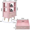 thumbnail image 2 of Mesa de Noche Aenuert Rosa 40x30x73cm con Carga USB, 2 of 8