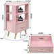 thumbnail image 2 of Mesa de Noche Aenuert Rosa 40x30x73cm con Carga USB, 2 of 8