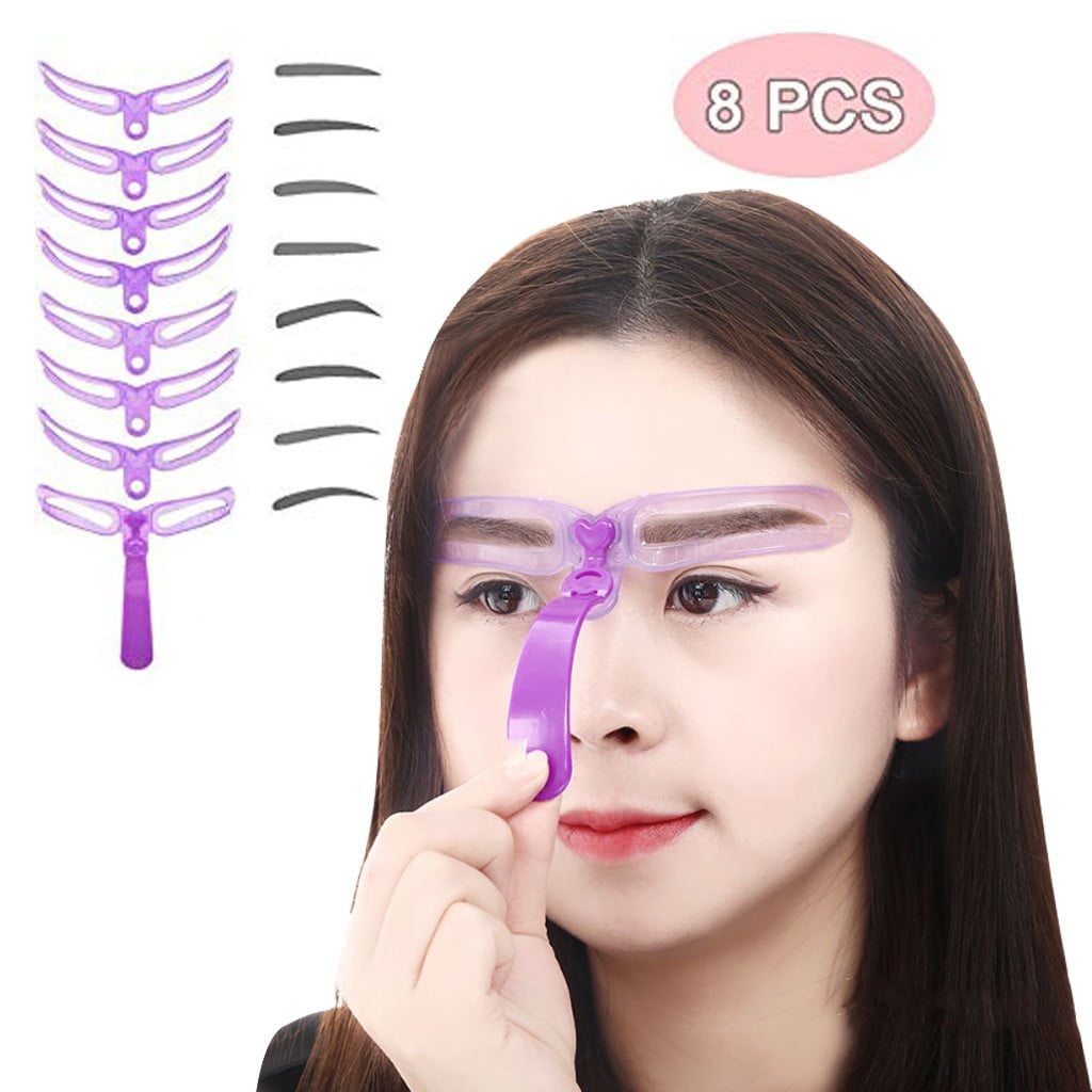 ERTUTUYI Kit Templat Shaping Eyebrow Stencil Styles Stencil Eyebrow DIY