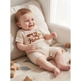 thumbnail image 4 of BemeyourBBs Preemie Baby Boys Summer Clothes Baby Boy Newborn Hospital Going Home Outfit Waffled Romper I'm New Here Letter Embroidery Short Sleeve Jumpsuit Playsuit Shorts, 4 of 9