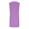 thumbnail image 4 of ZQUUVOU Women's Sleeveless Bodycon Halter High Neck Midi Dress Thigh High Slit Cocktail Party Dress Purple, 4 of 5