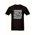 thumbnail image 3 of Men's Black Cotton T-Shirt With Funny Warning Print - 'WARNING I BOUGHT THE DRINK PACKAGE' - Casual And Comfortable Tee For Everyday Wear, 3 of 6